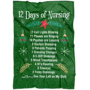 Nursing Fleece Blanket- 12 Days of Christmas