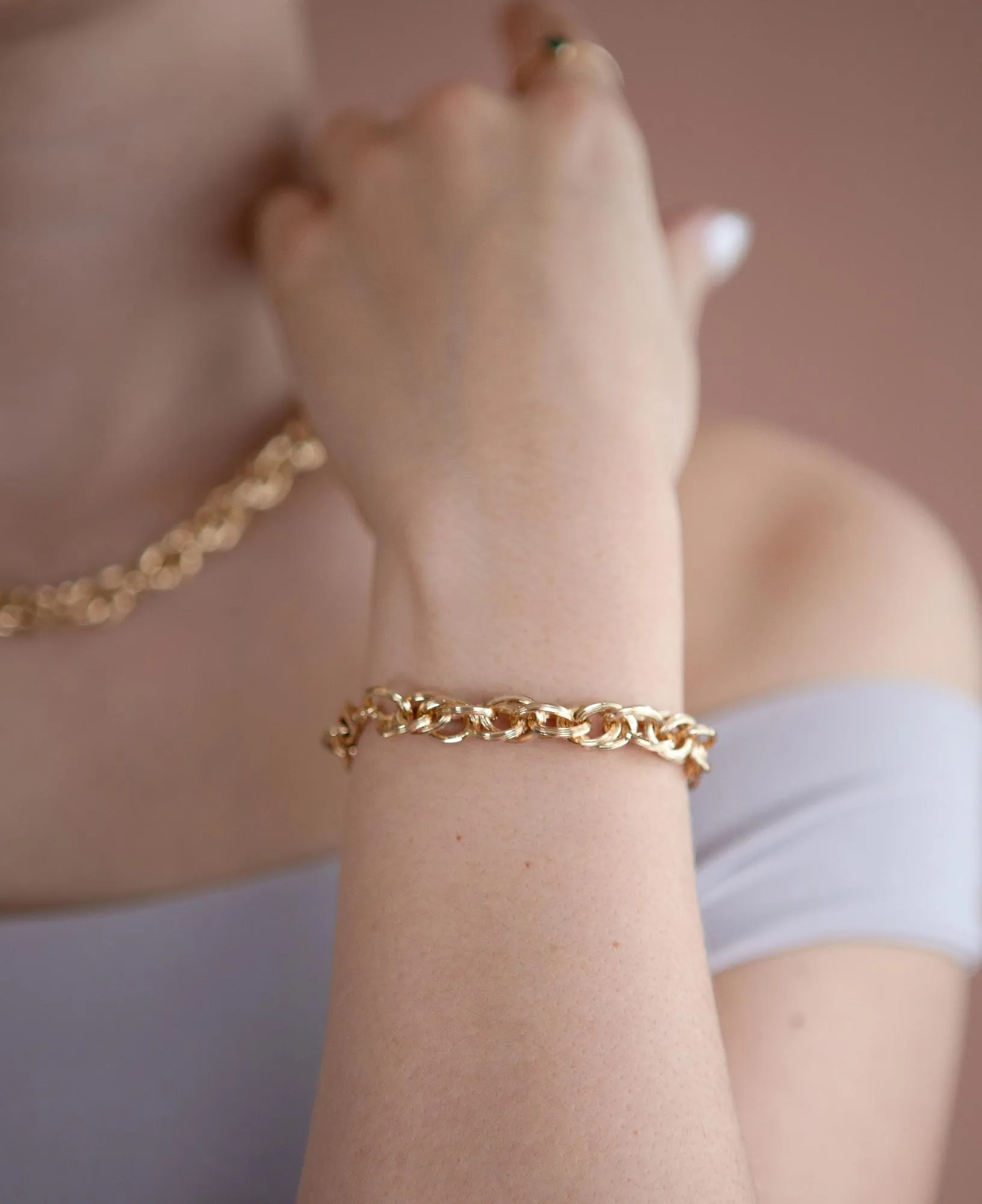 Ollie Chunky Chain Gold Bracelet