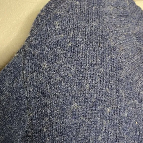One By One Teaspoon Women's Oversized Blue Wool Blend Fuzzy Sweater Small