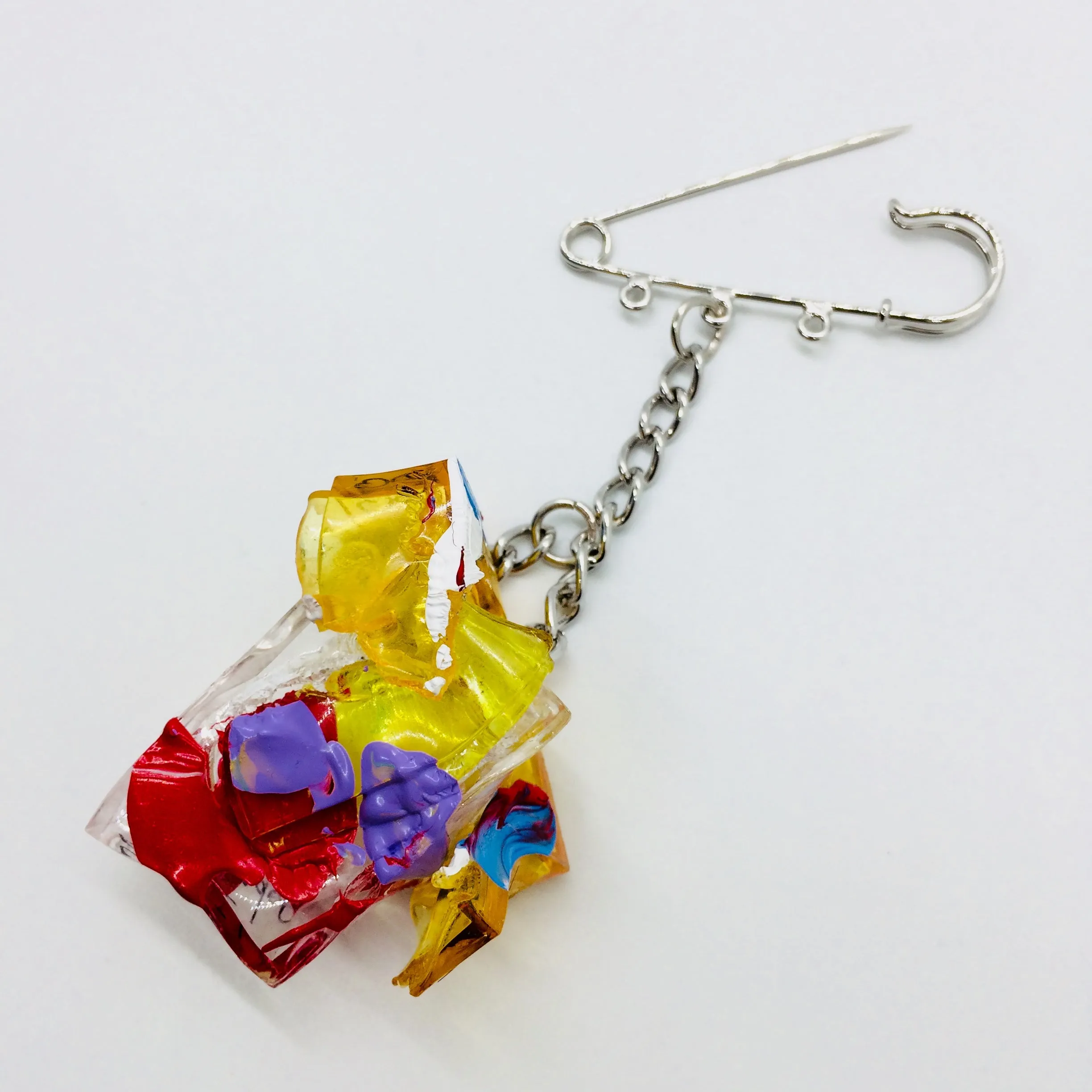 Orange Node Art Pin.03
