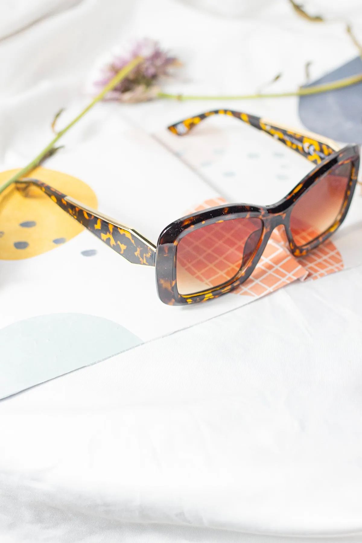 Oversized Chunky Cat Eye Angular Sunglasses