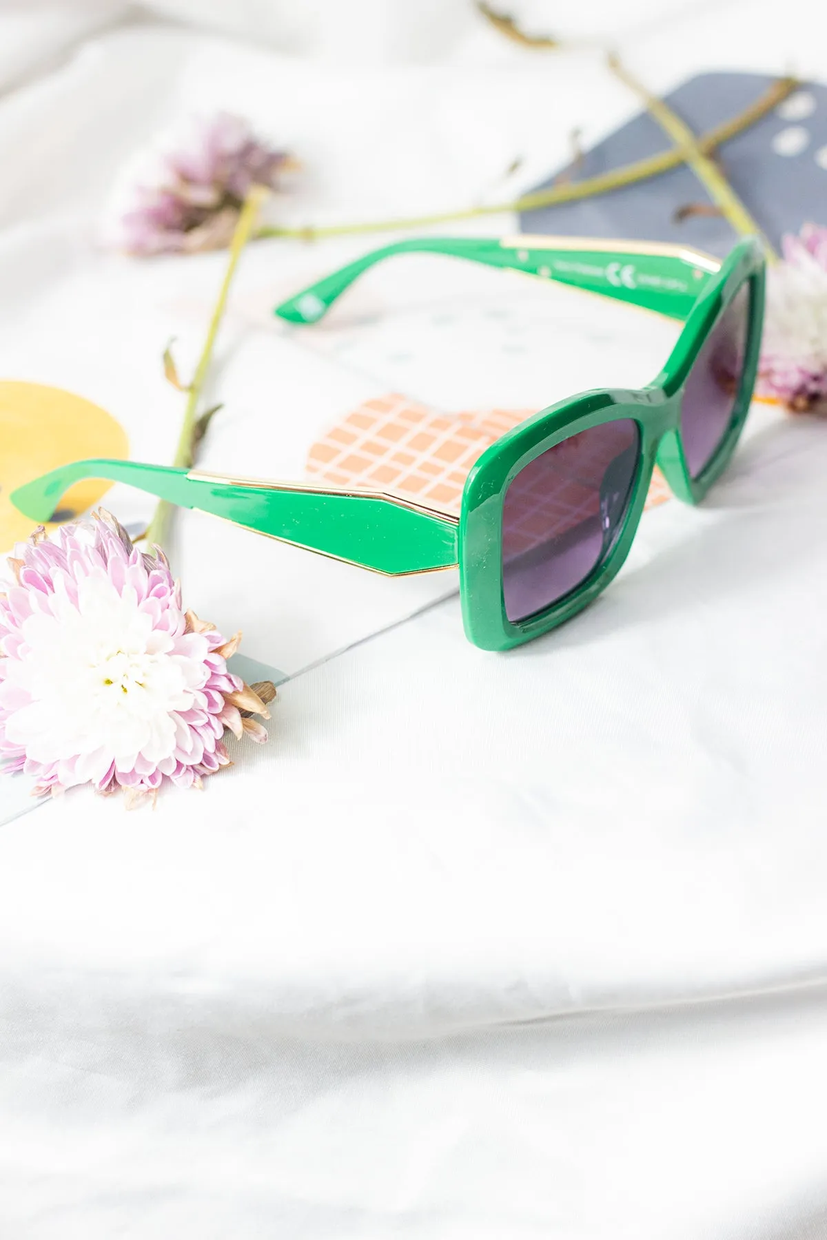Oversized Chunky Cat Eye Angular Sunglasses