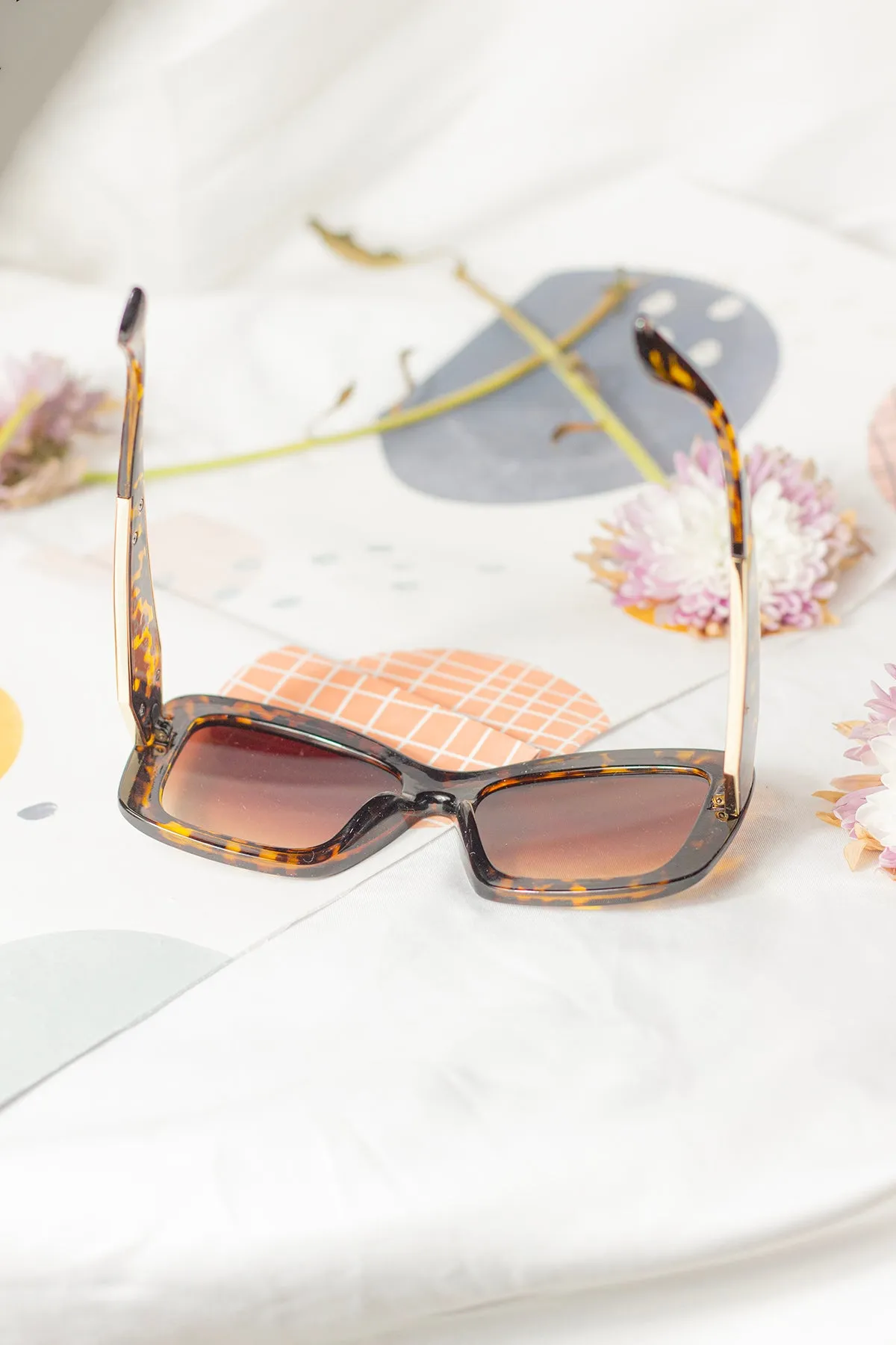 Oversized Chunky Cat Eye Angular Sunglasses