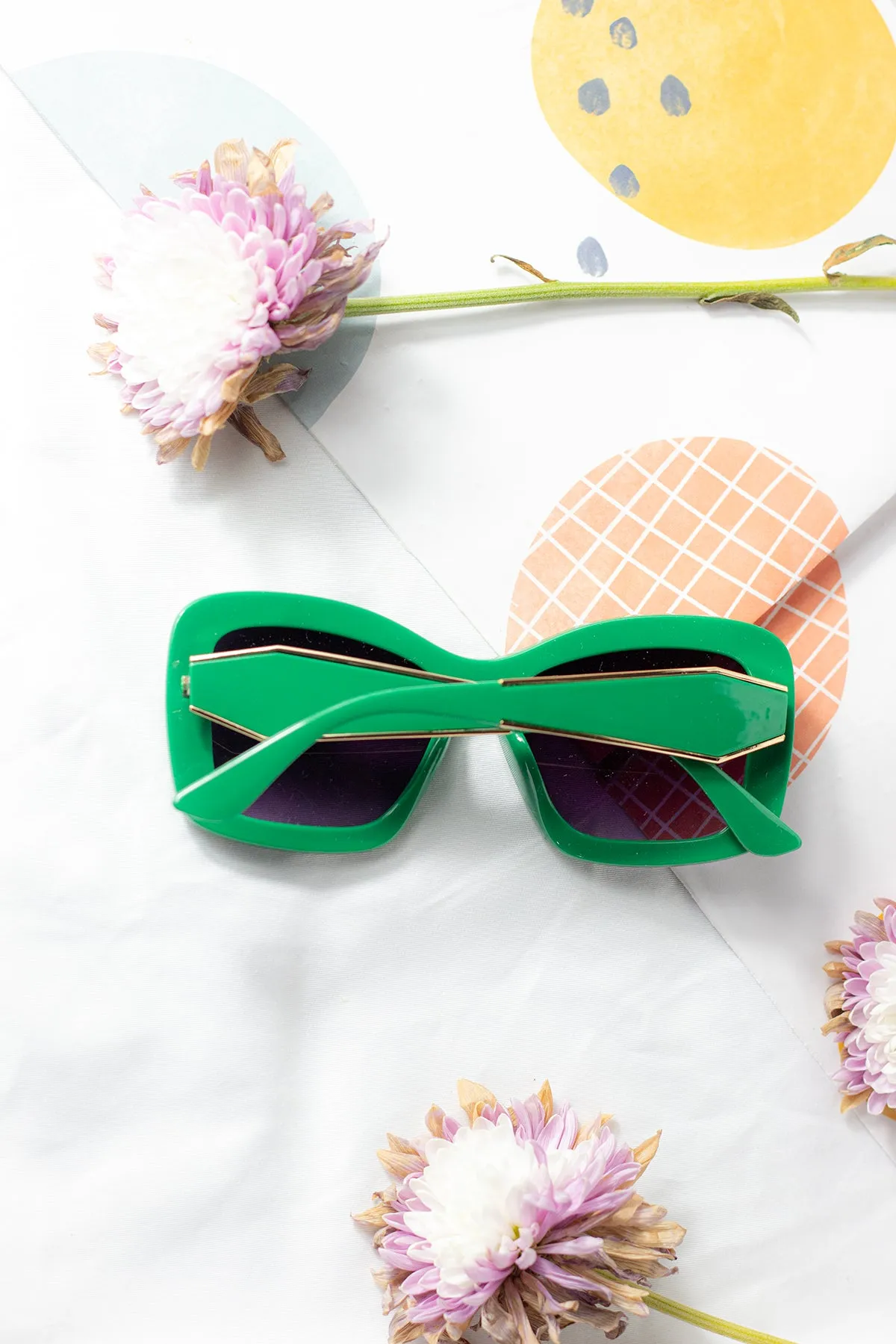 Oversized Chunky Cat Eye Angular Sunglasses