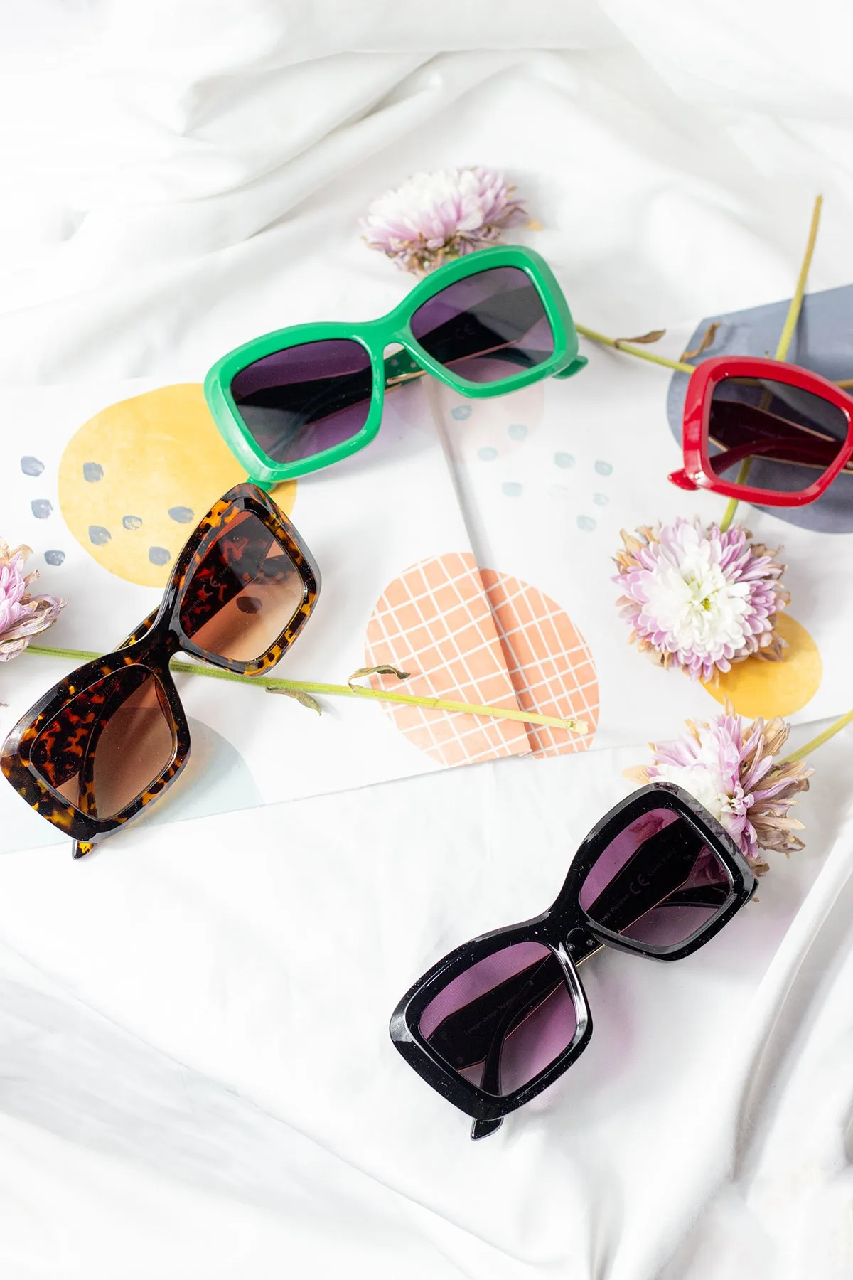 Oversized Chunky Cat Eye Angular Sunglasses