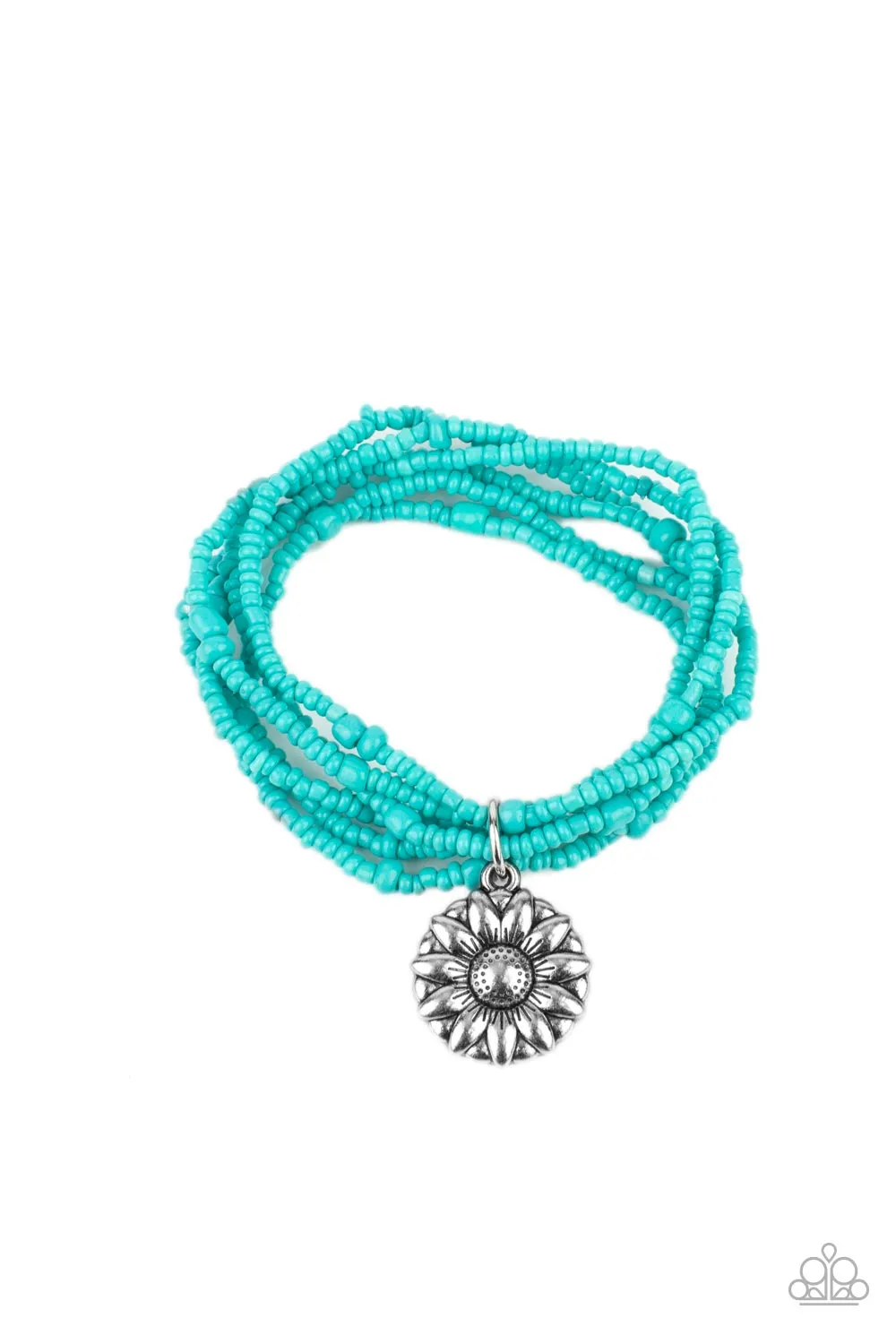 Paparazzi Badlands Botany - Blue Beaded Bracelet