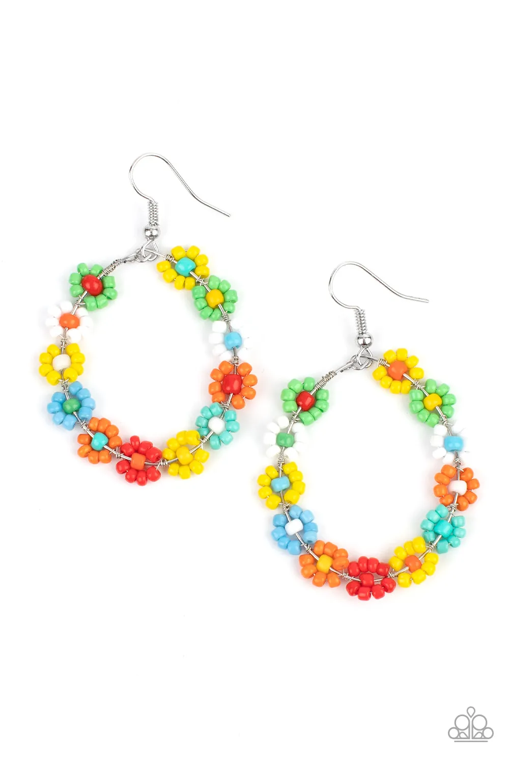 Paparazzi Festively Flower Child - Multi Flower Earrings