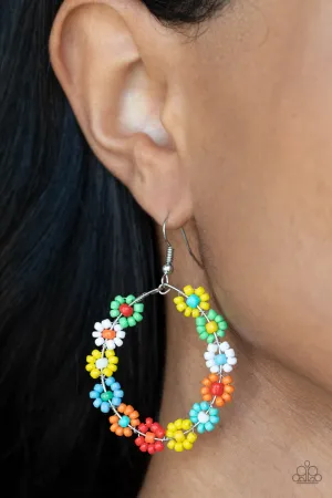 Paparazzi Festively Flower Child - Multi Flower Earrings