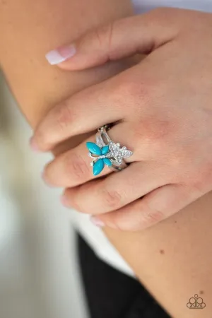 Paparazzi Flutter Flirt Ring Blue