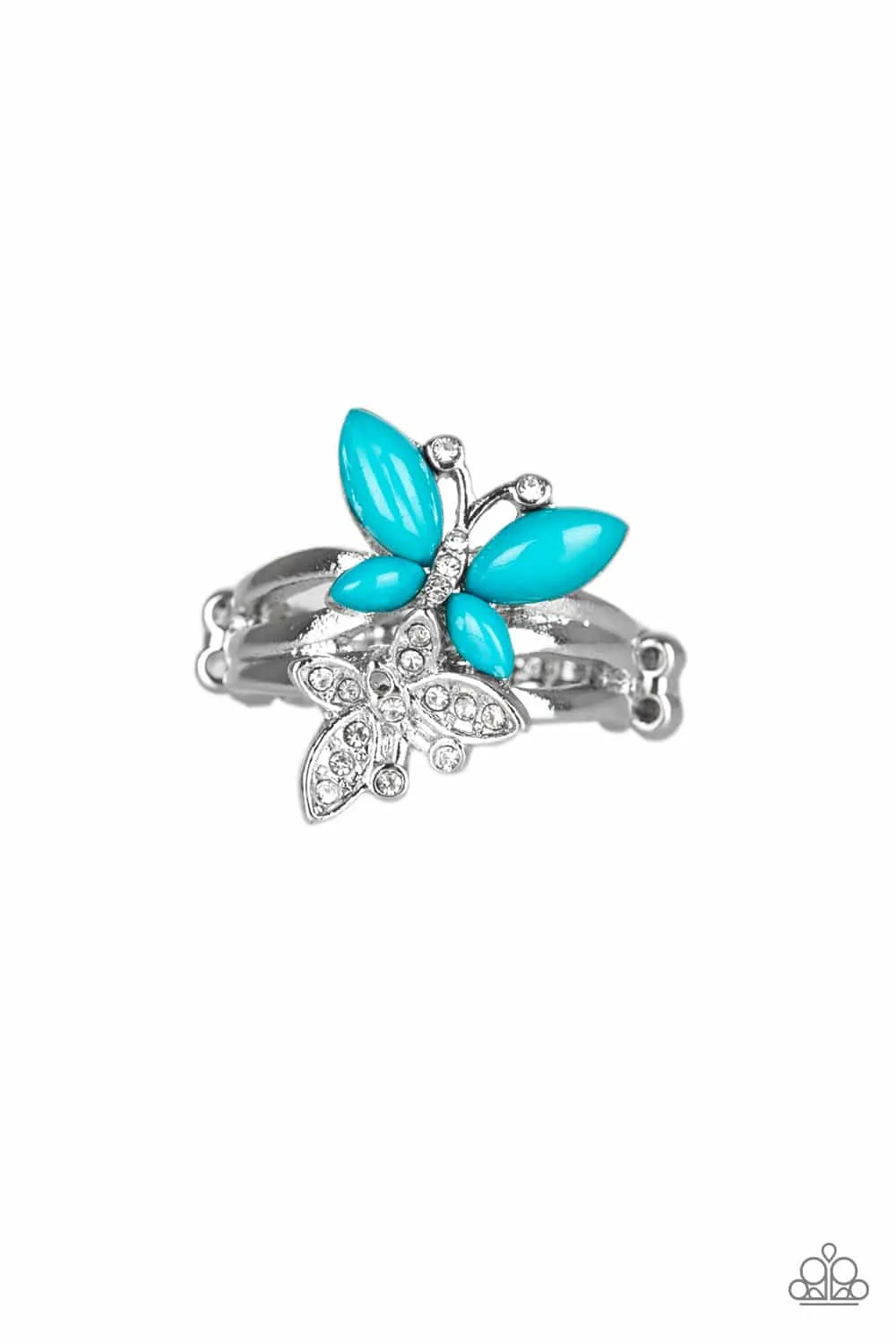 Paparazzi Flutter Flirt Ring Blue