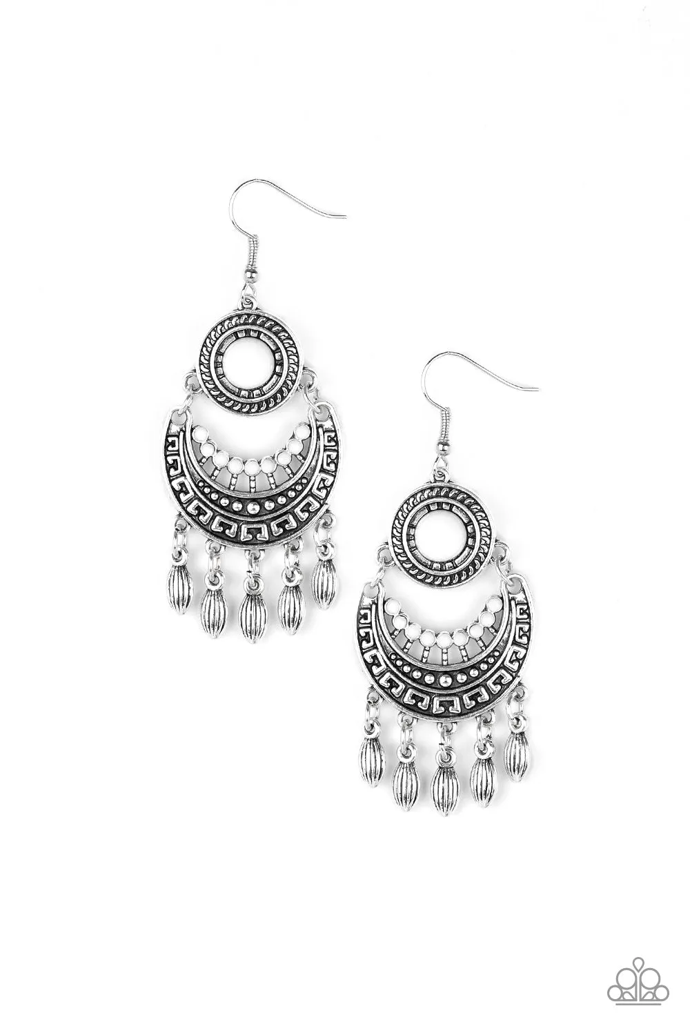 Paparazzi Mantra to Mantra Earrings White