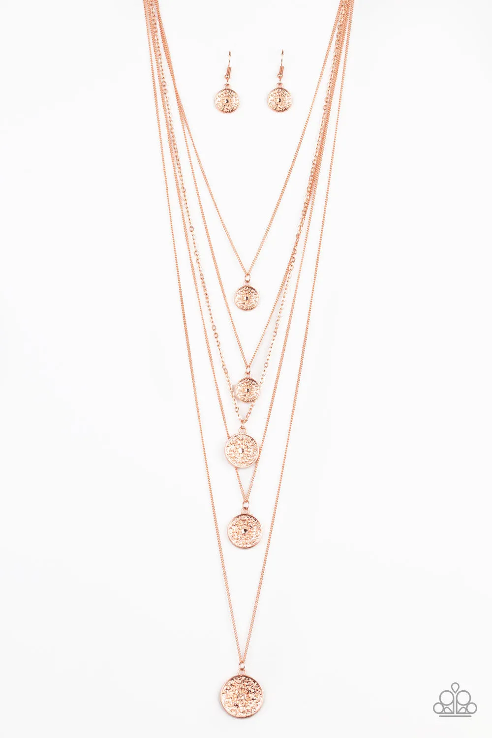 Paparazzi Medallion Marvel - Copper Tiered Necklace