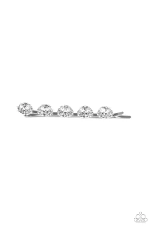 Paparazzi Polished Posies - White Hair Pin