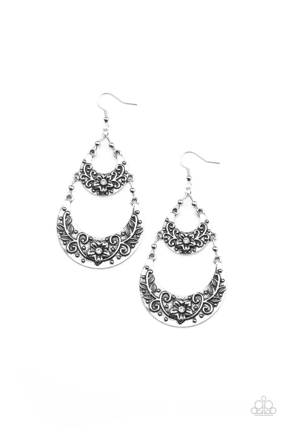 Paparazzi Springtime Gardens Earrings White