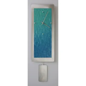 Pendulum Wall Clocks, A820P, A1020P, A1224P Aquamarine Blend by Linda Lamore