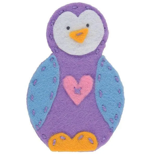 Penguin Finger Puppet Felt Appliqu?® Craft Kit Needlecraft Kits Canvases 9 cm