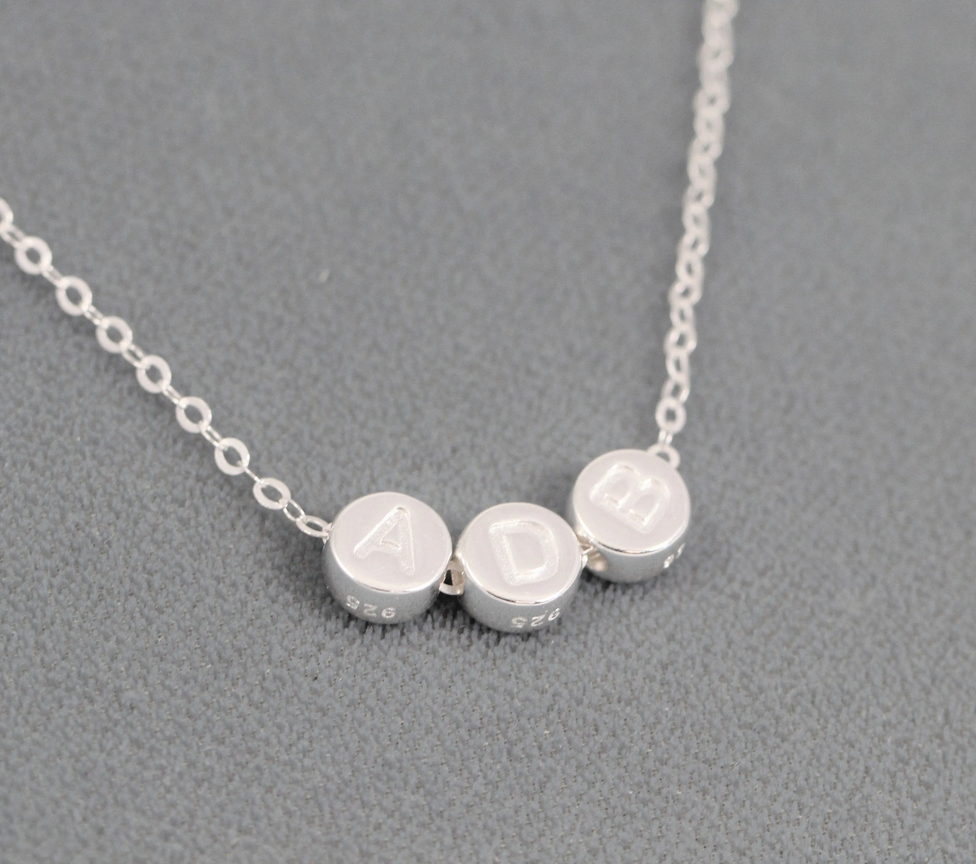 Personalized Mom Necklace, Sterling Silver Initial Jewelry