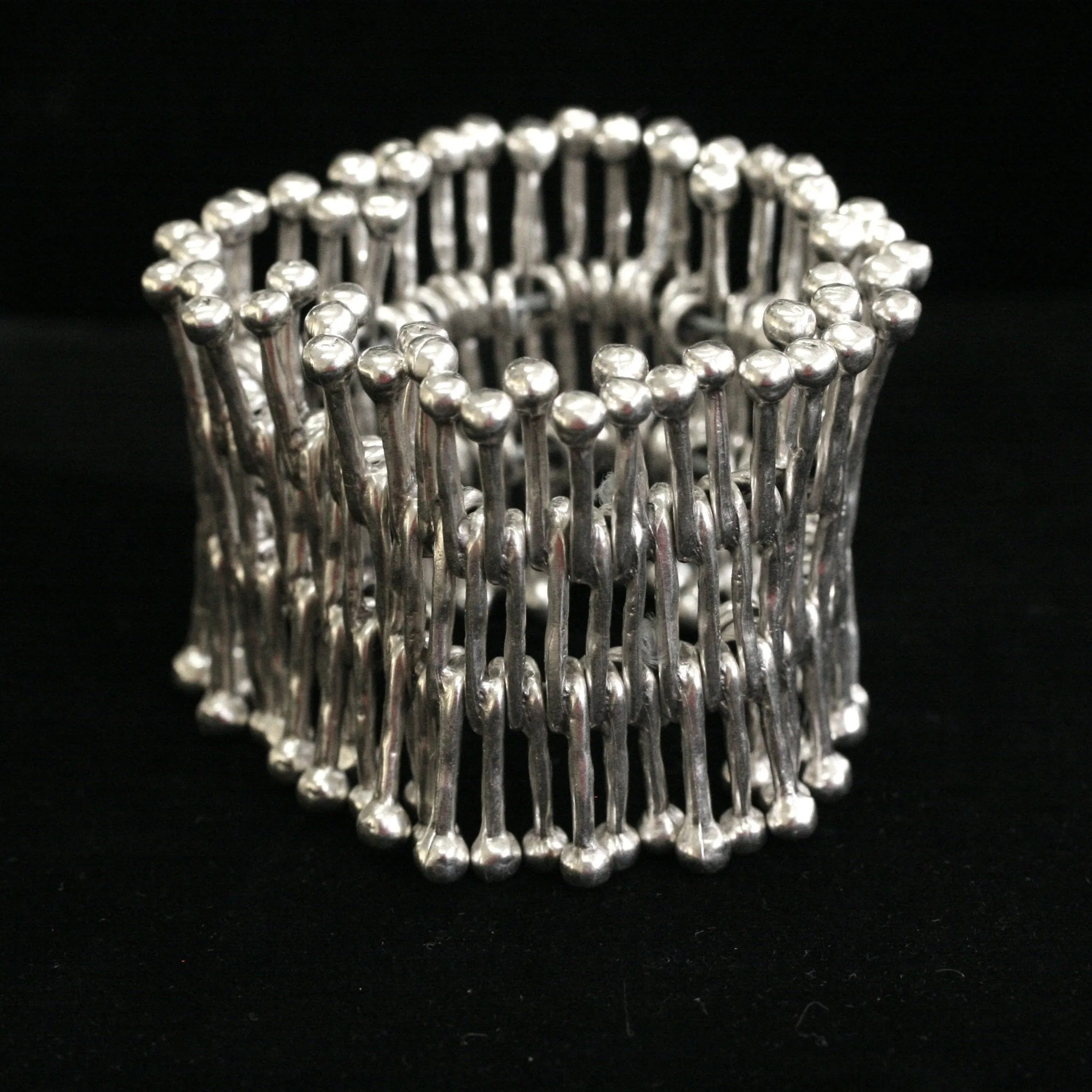 Pewter Stretch Artistic Bracelet