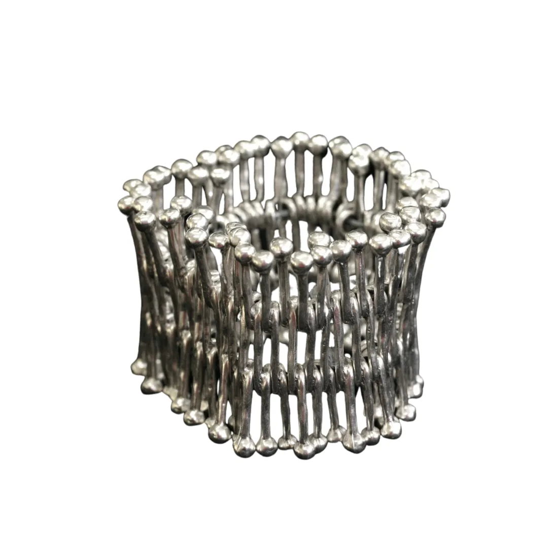 Pewter Stretch Artistic Bracelet