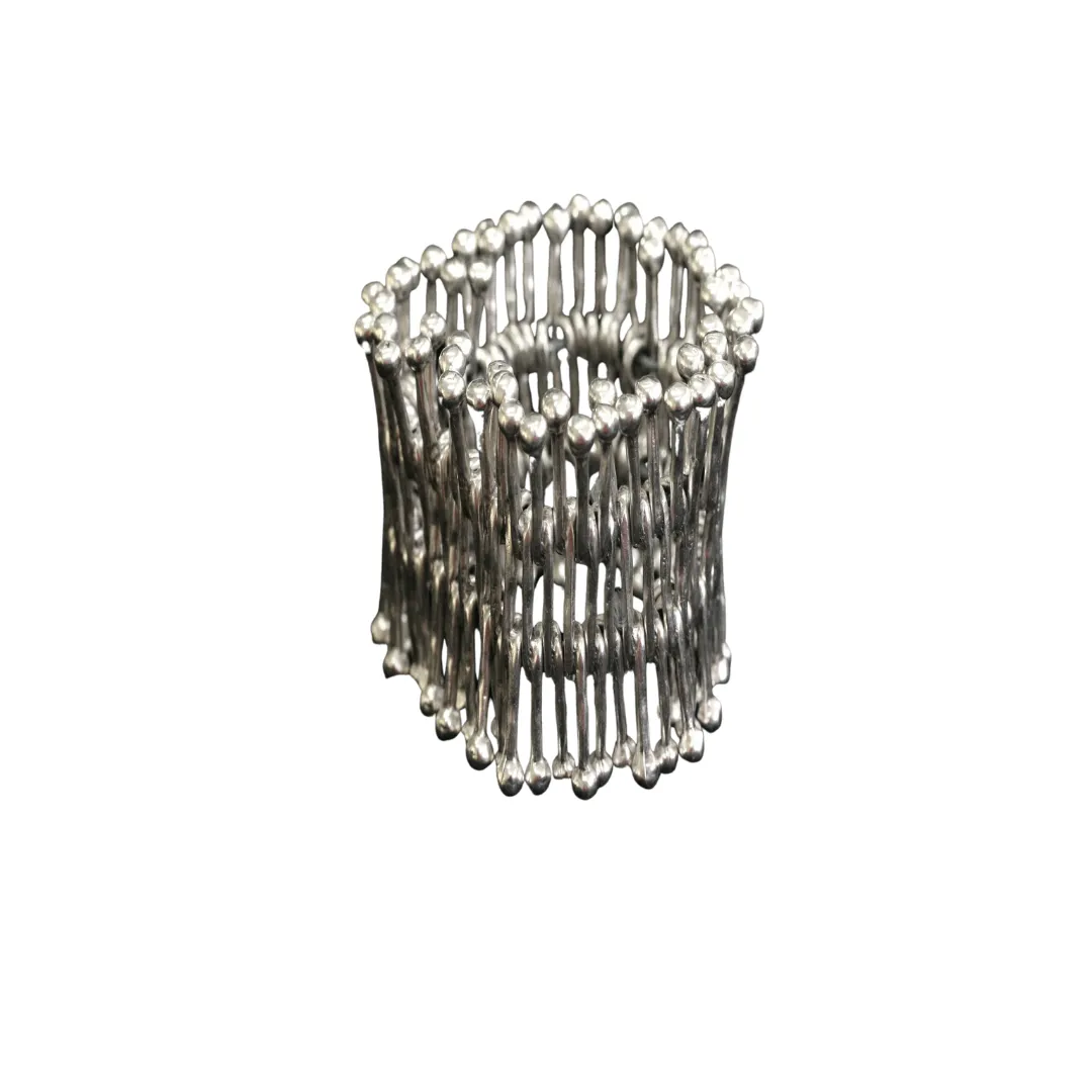 Pewter Stretch Artistic Bracelet