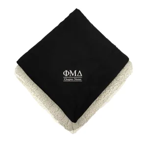 Phi Mu Delta Sherpa Lined Blanket - Chapter Name