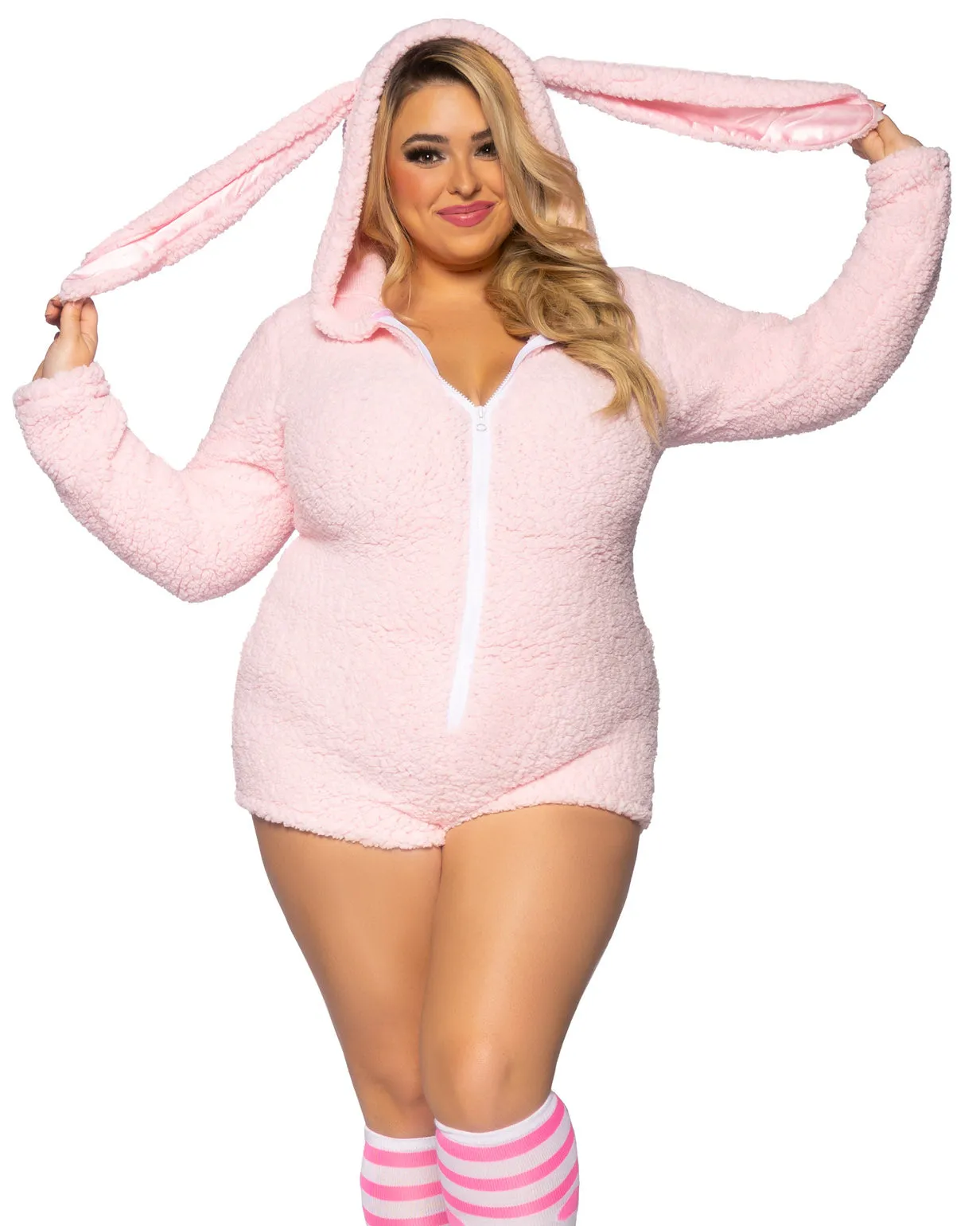 Pink Fuzzy Bunny Onesie