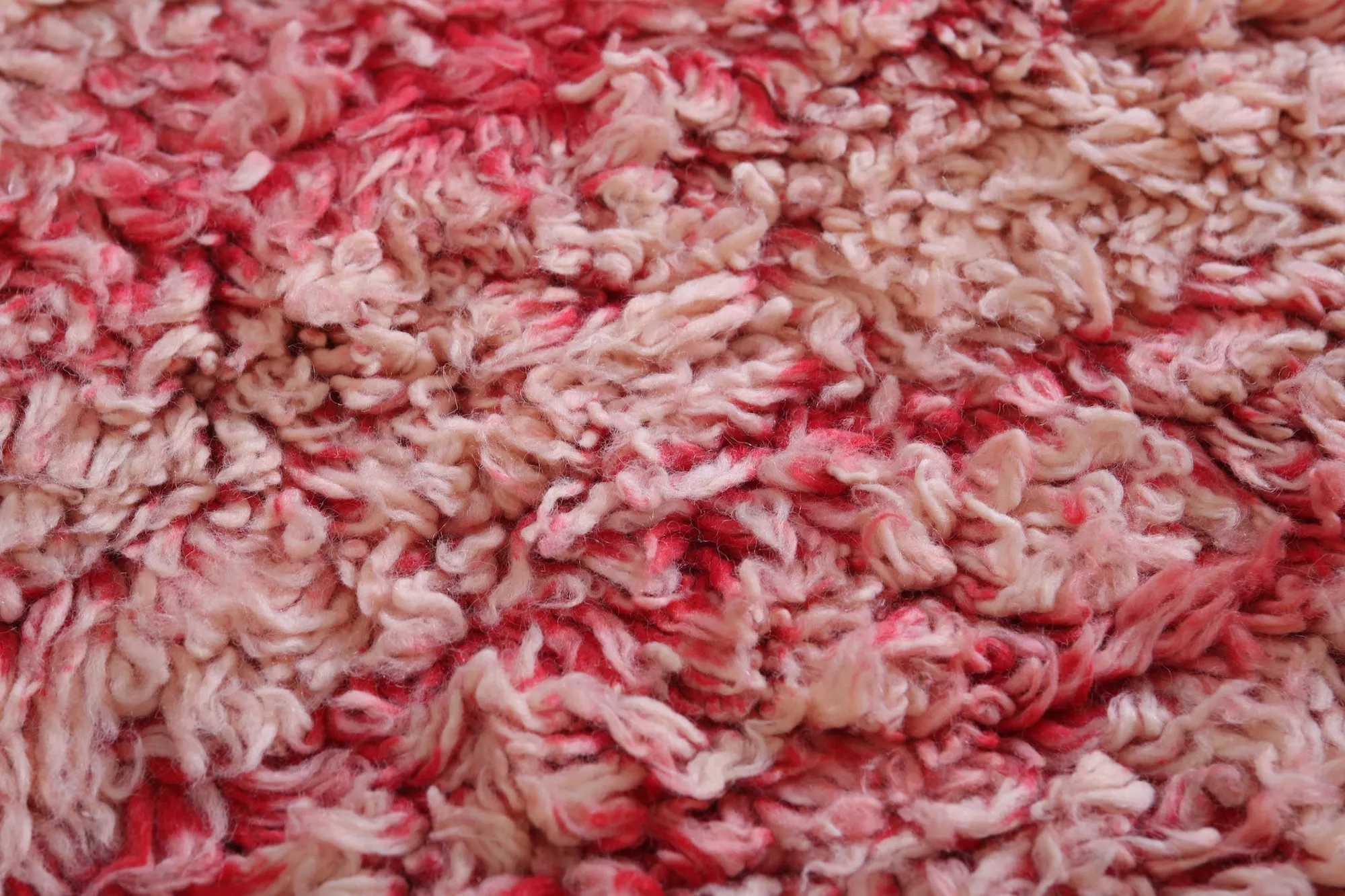 Pink Moroccan Rug - 4.9 x 10.2 Feet Handmade Wool