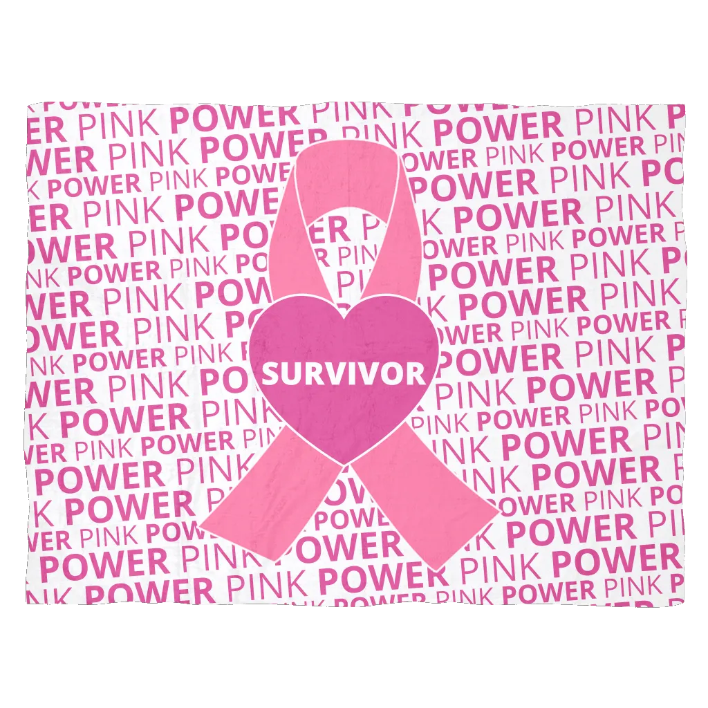 Pink Power - Survivor - Fleece Blanket