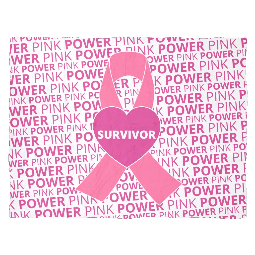 Pink Power - Survivor - Fleece Blanket