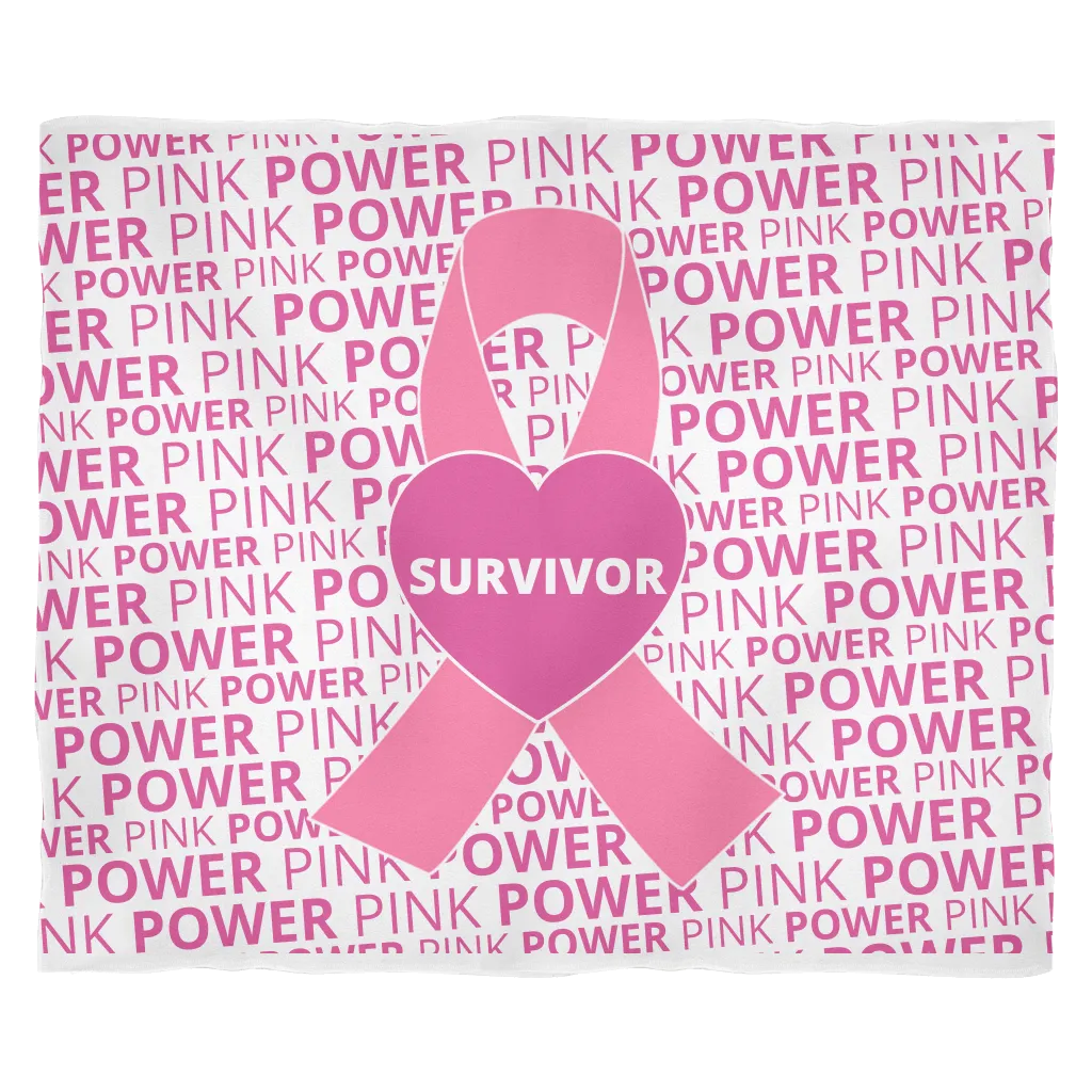 Pink Power - Survivor - Fleece Blanket