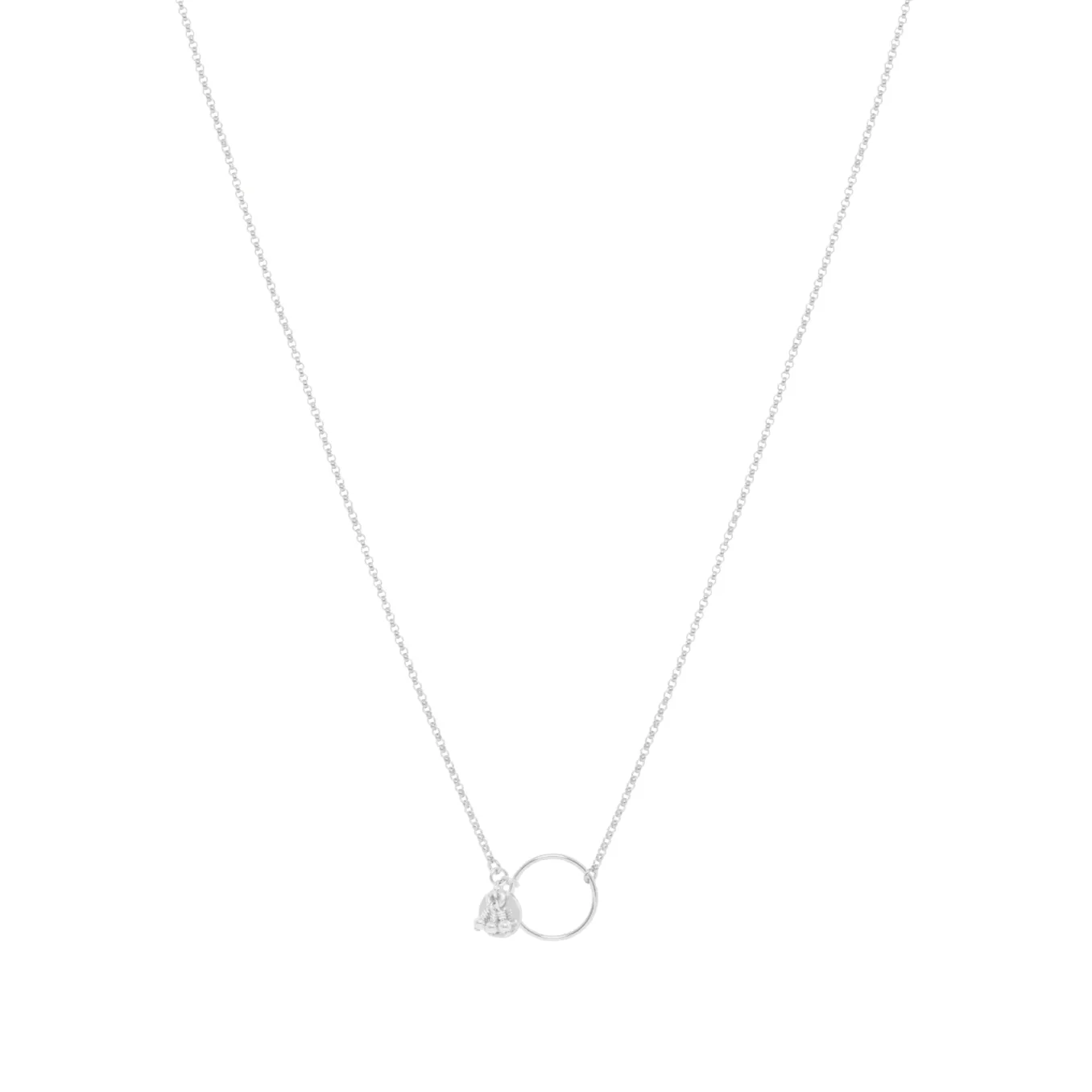 Pipa Beaded Necklace - Sterling Silver