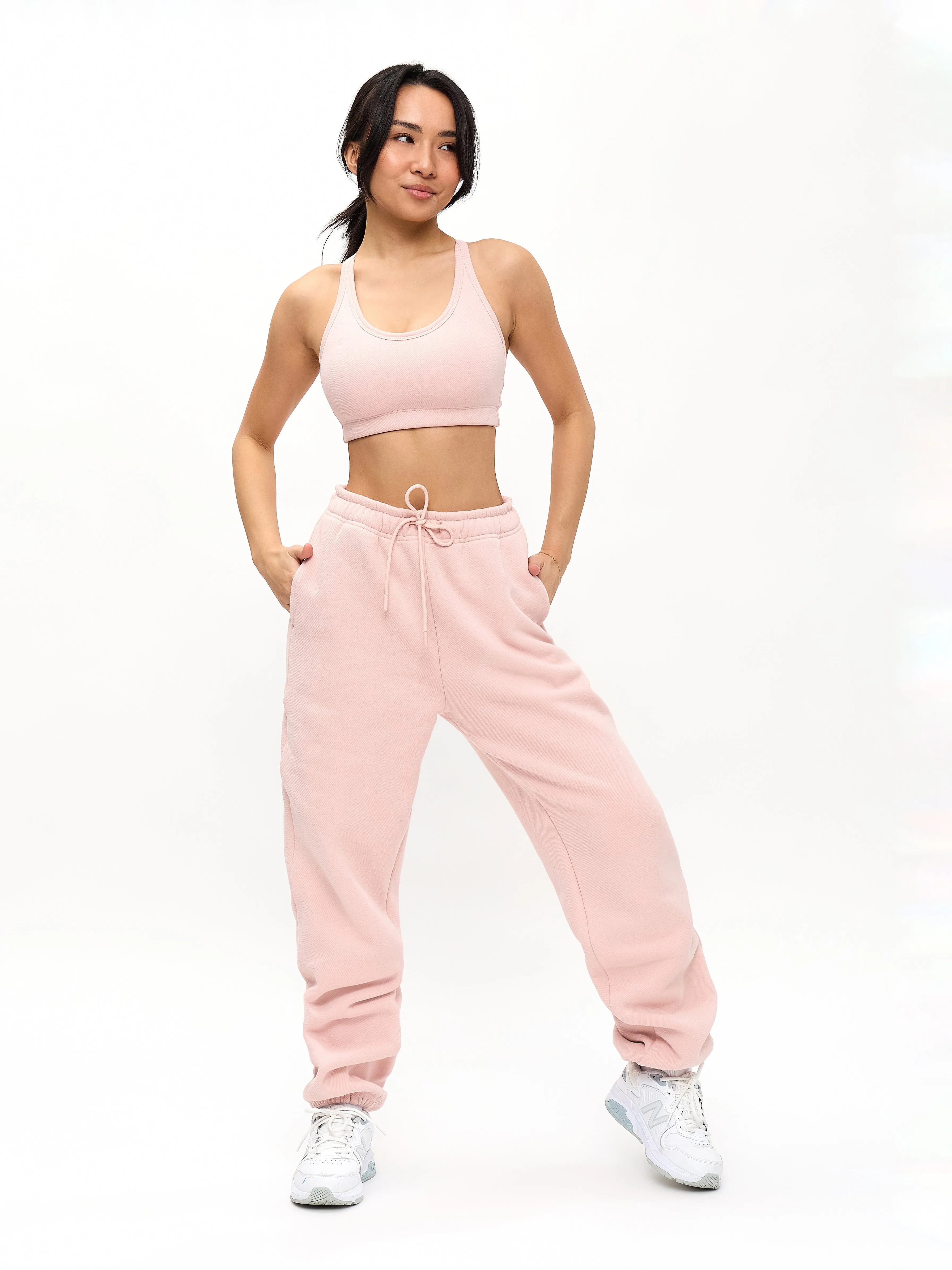 Plush Fleece Jogger - Strawberry Milk