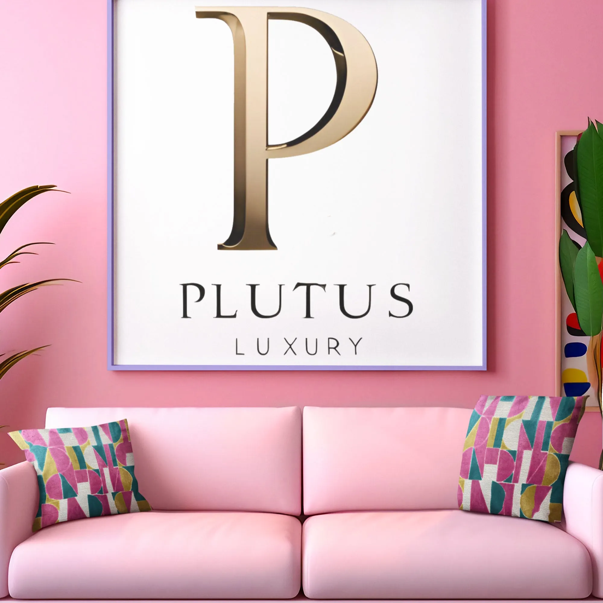Plutus Kaleidoscope Dreams Abstract Multicolor Velvet Luxury Throw Pillow