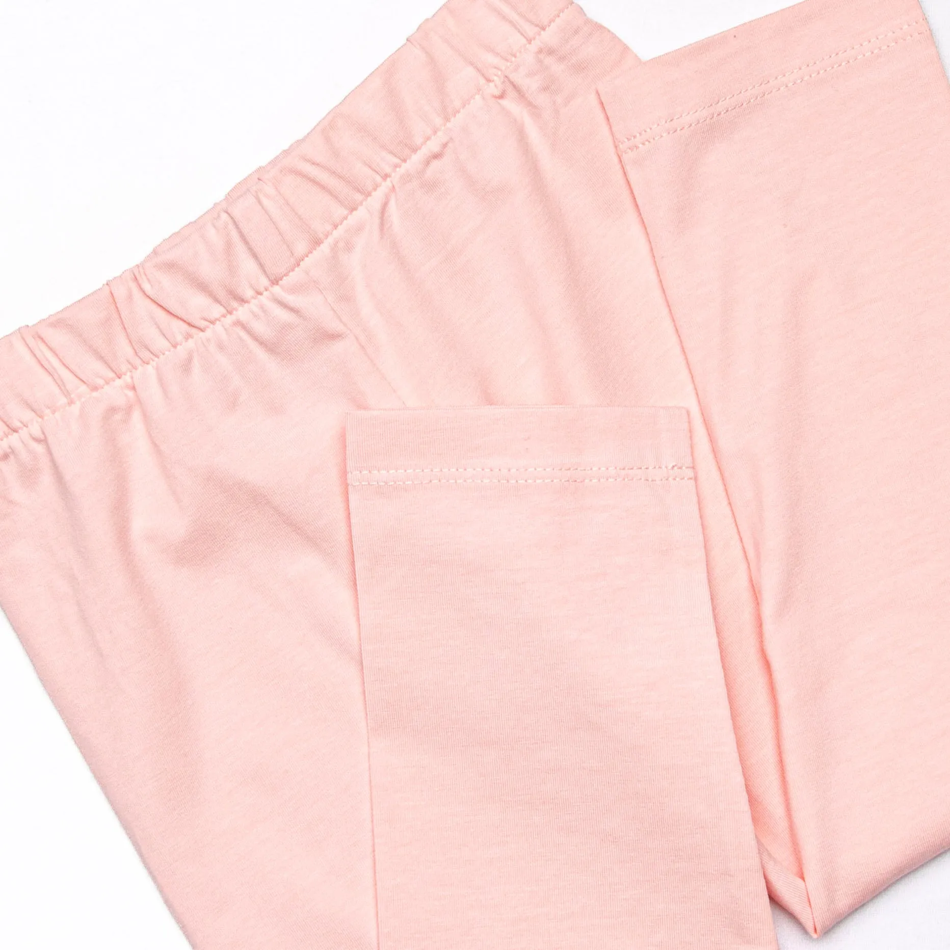 Powder Pink Petals Smocked Legging Set, Pink