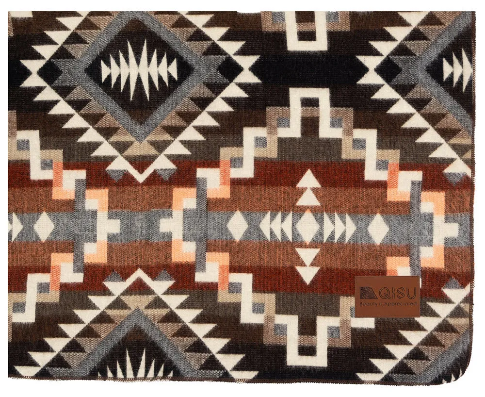 QISU Volcanix Red Wool Blanket – Luxurious Handmade Wool Throw, Durable, Warm, and Perfect for Gifting