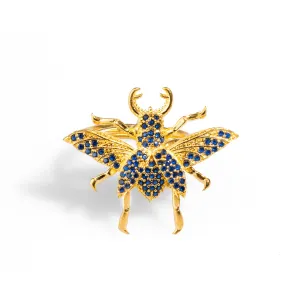 Queen Bee Sapphire & Gold Chunky Ring