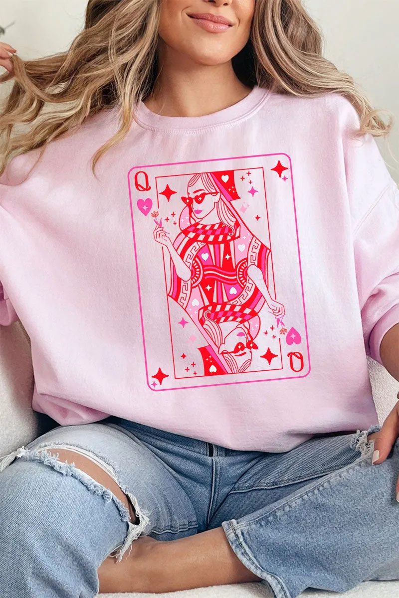 Queen Of Hearts Unisex NuBlend Crew Sweatshirt