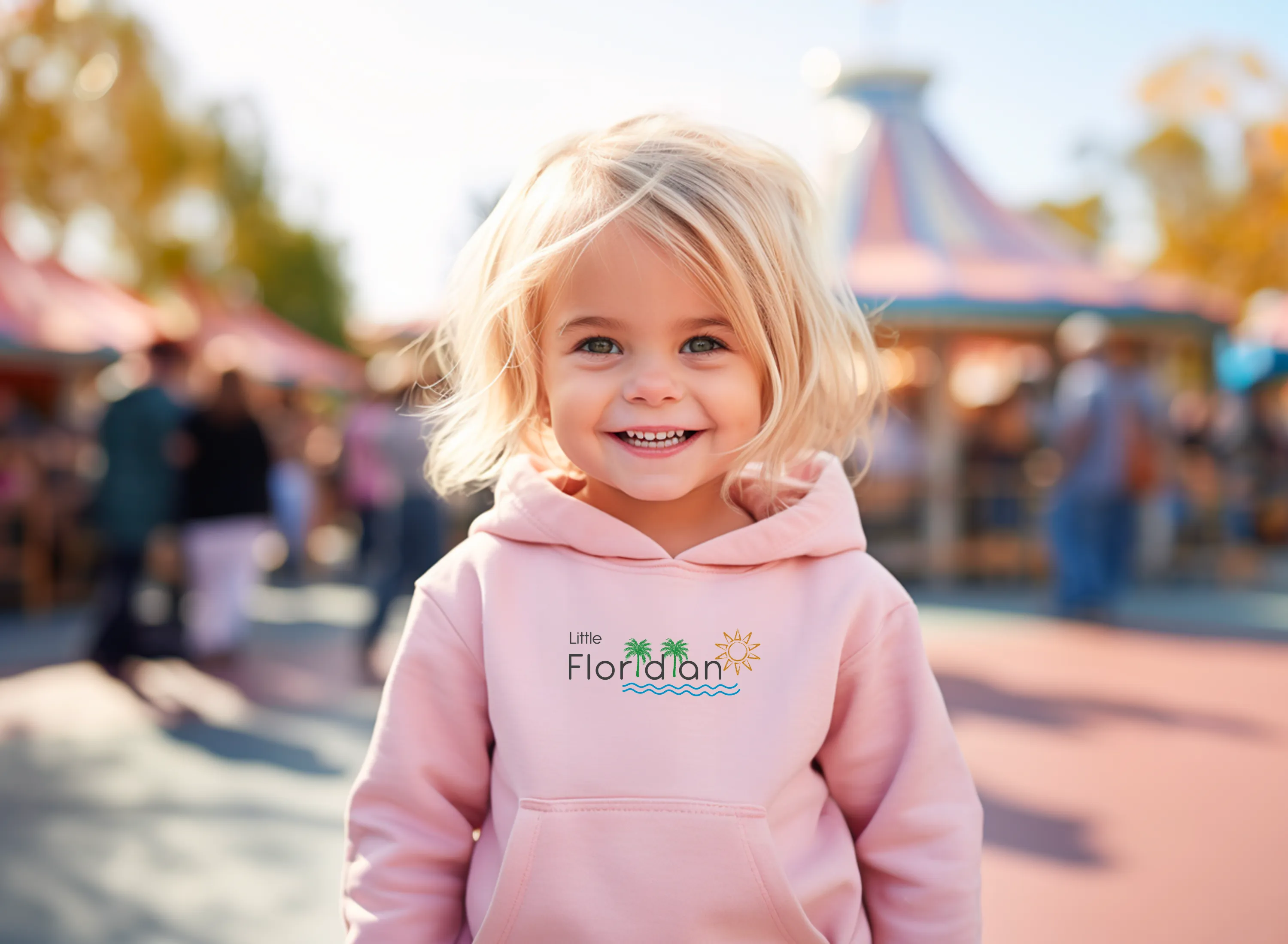 "Little Floridian" Toddler Fleece Hooded Sweatshirt