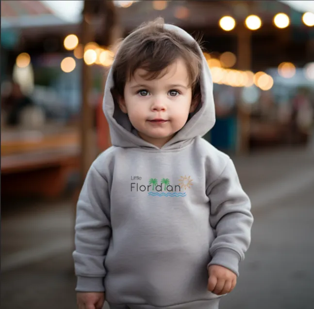 "Little Floridian" Toddler Fleece Hooded Sweatshirt