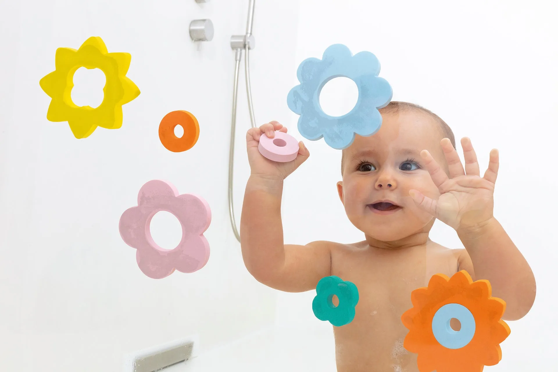 Quut Soft Foam Bath Puzzle - Flower Power