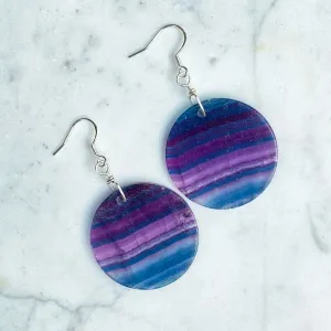 Rainbow Fluorite Dangle Earrings