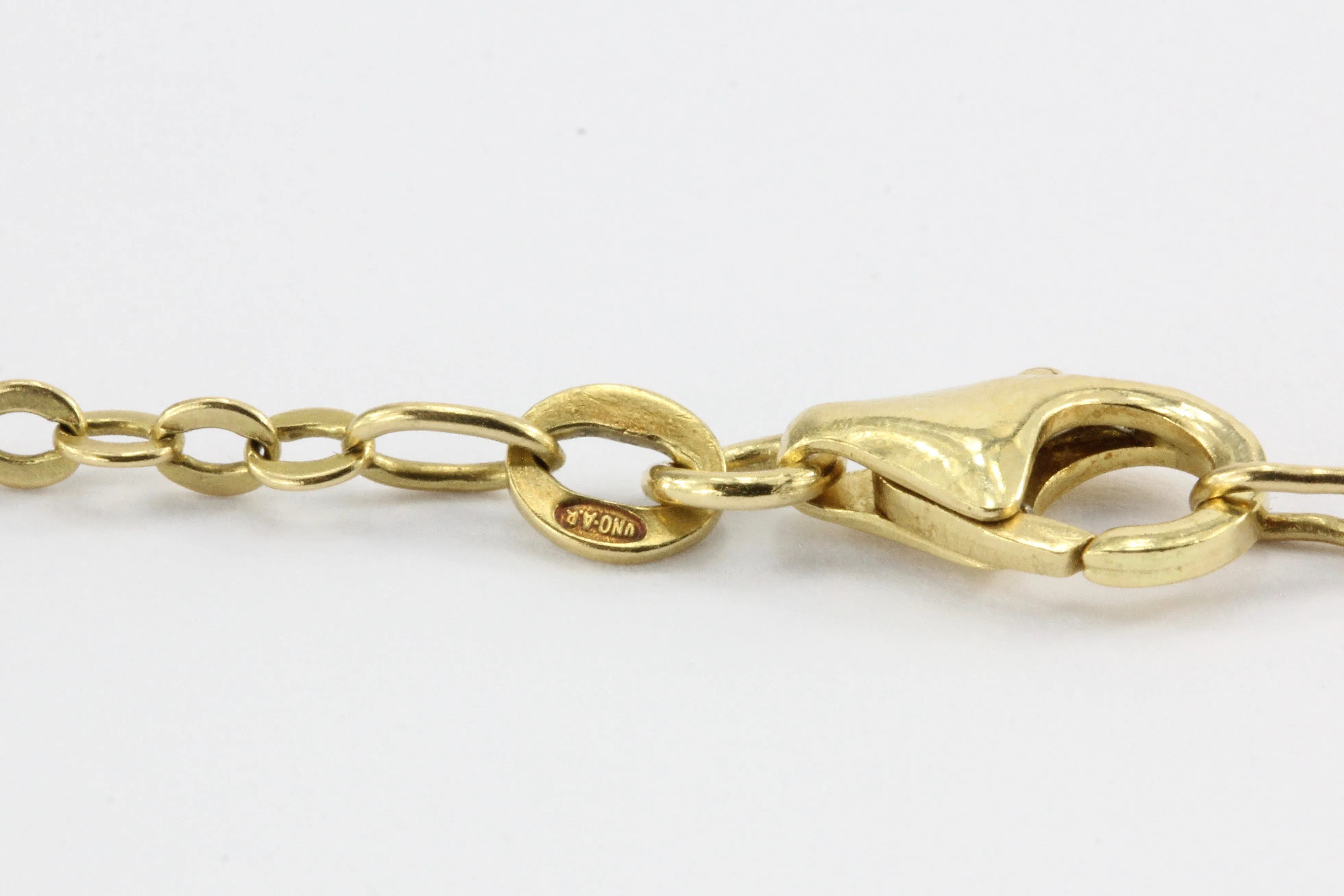 Retro 18K Gold Diamond Flower Swirl Pendant Necklace