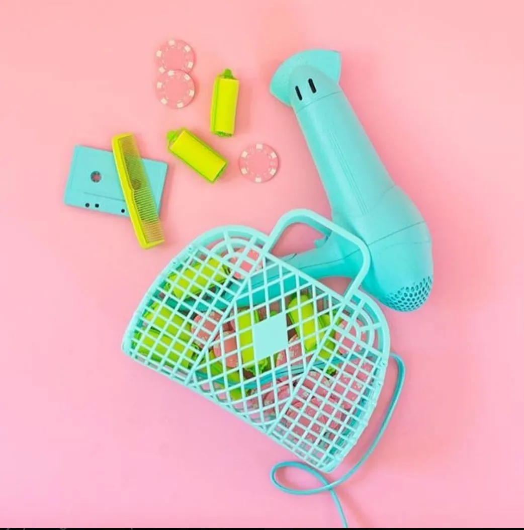 Retro Basket-small blue