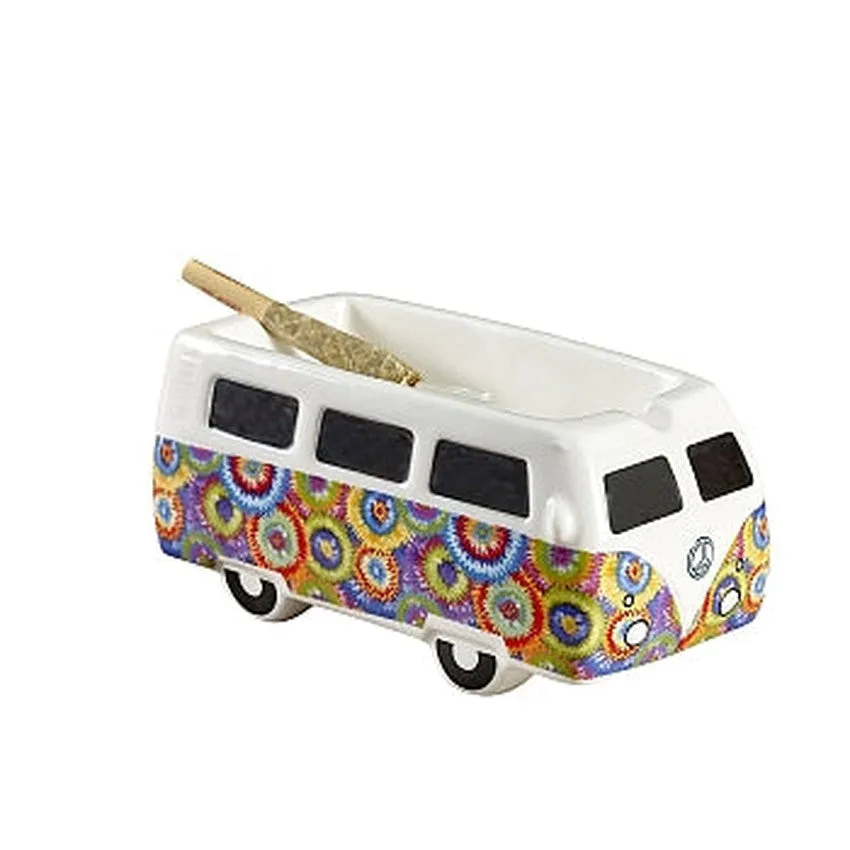 Retro Bus Ceramic Ashtray - (1 Count)