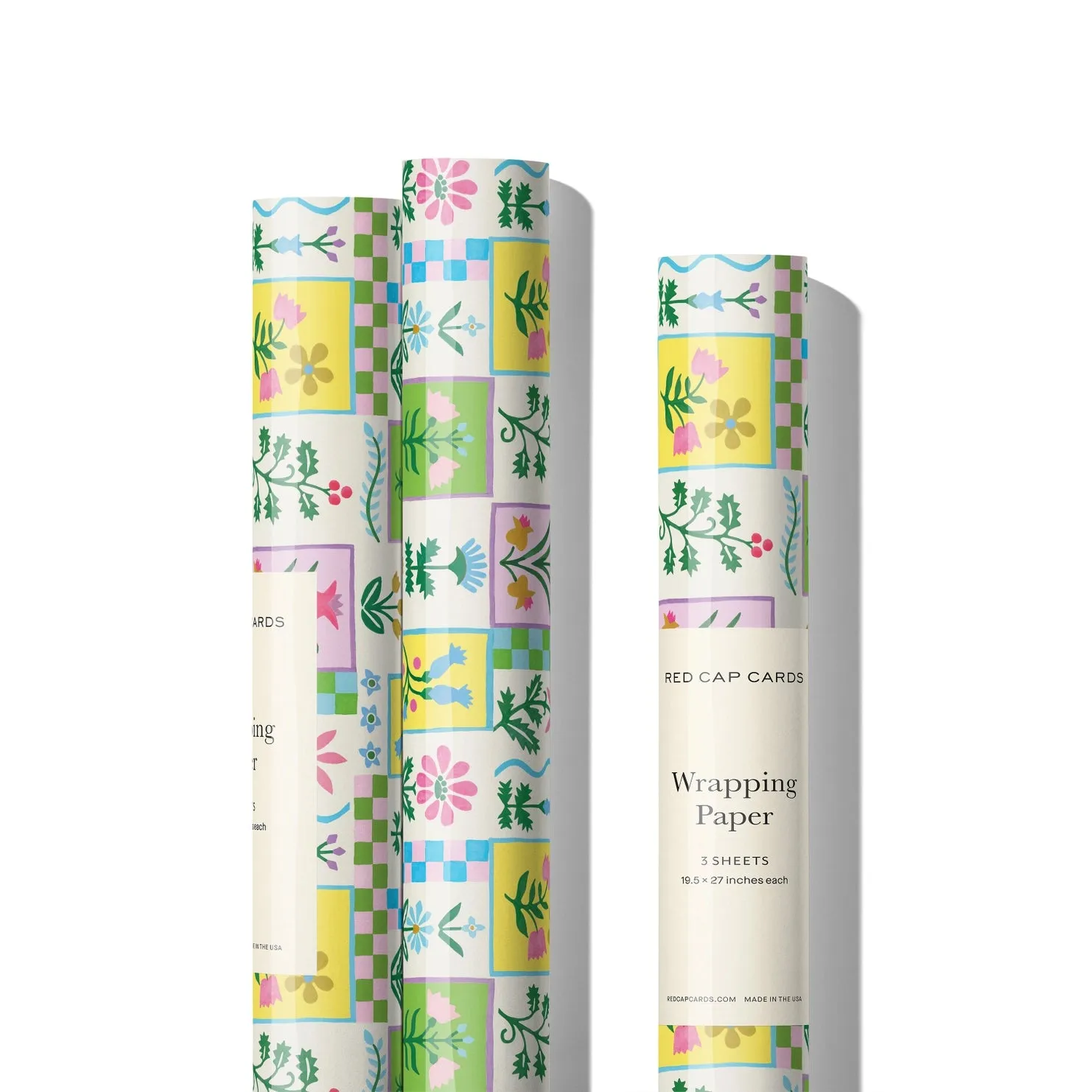Retro Flower Wrapping Paper Rolls