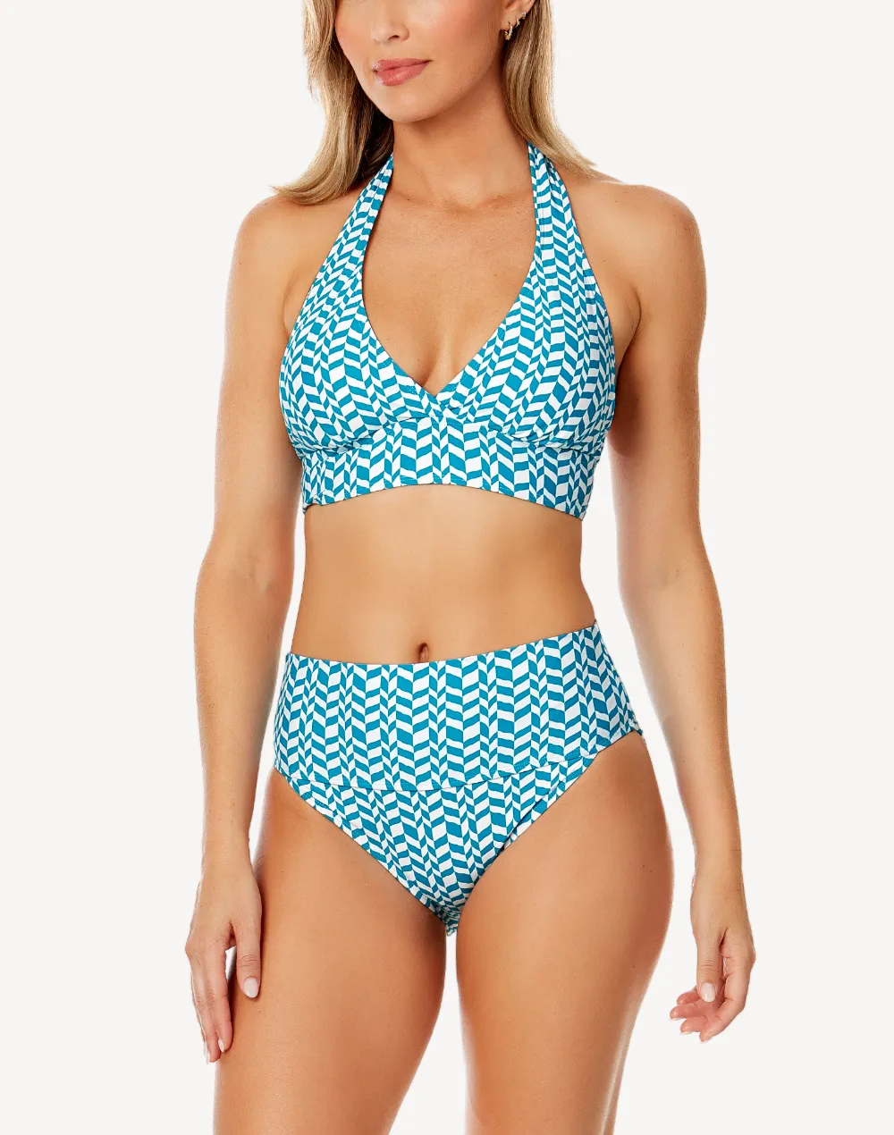 Ripple Geo High Waist Bikini Bottom
