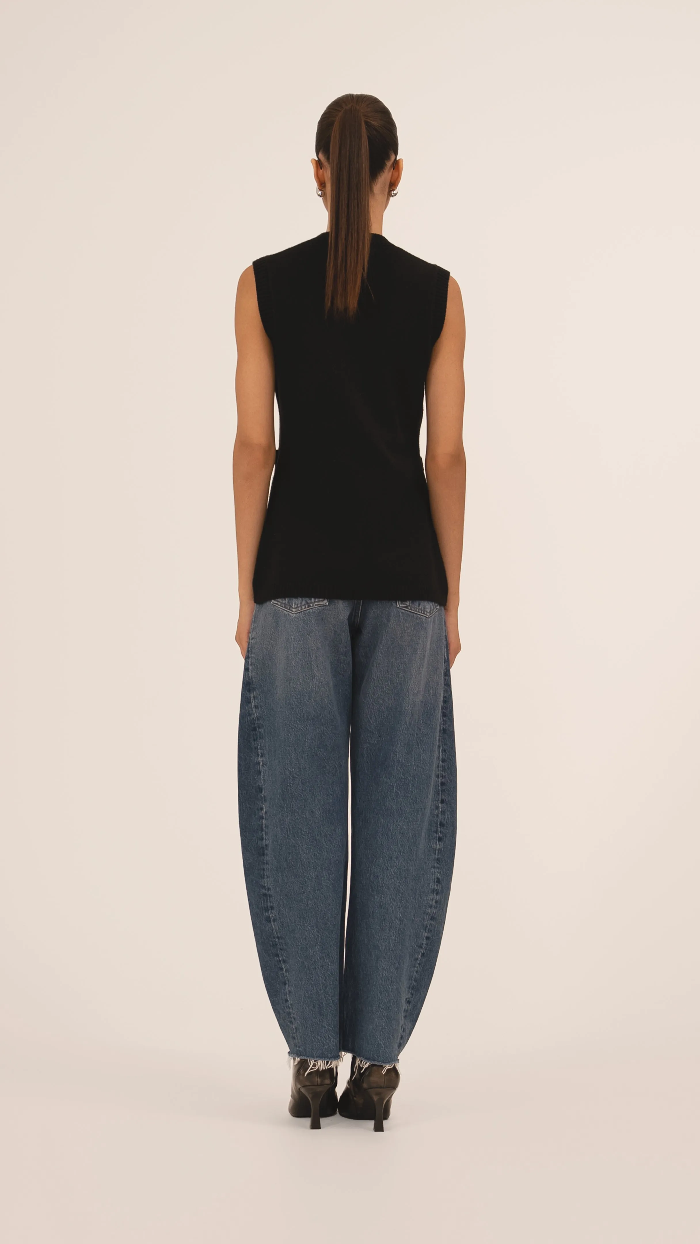 Rosie Knit Vest - Black