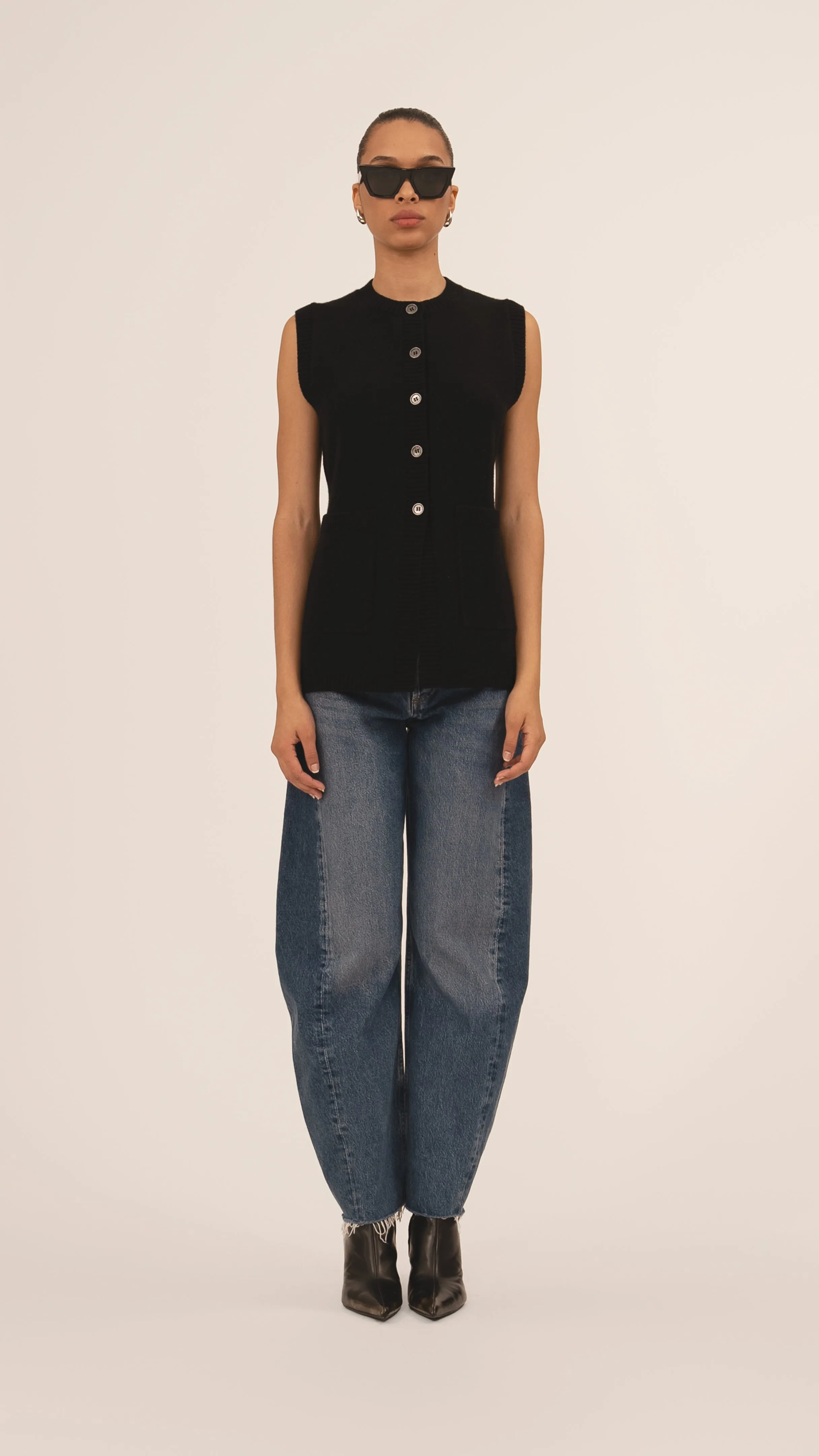 Rosie Knit Vest - Black