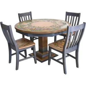 Round Dining Table With Pops Chairs by Sticks DIN032 DIN034 DIN036 CHR800 DIN038 12975
