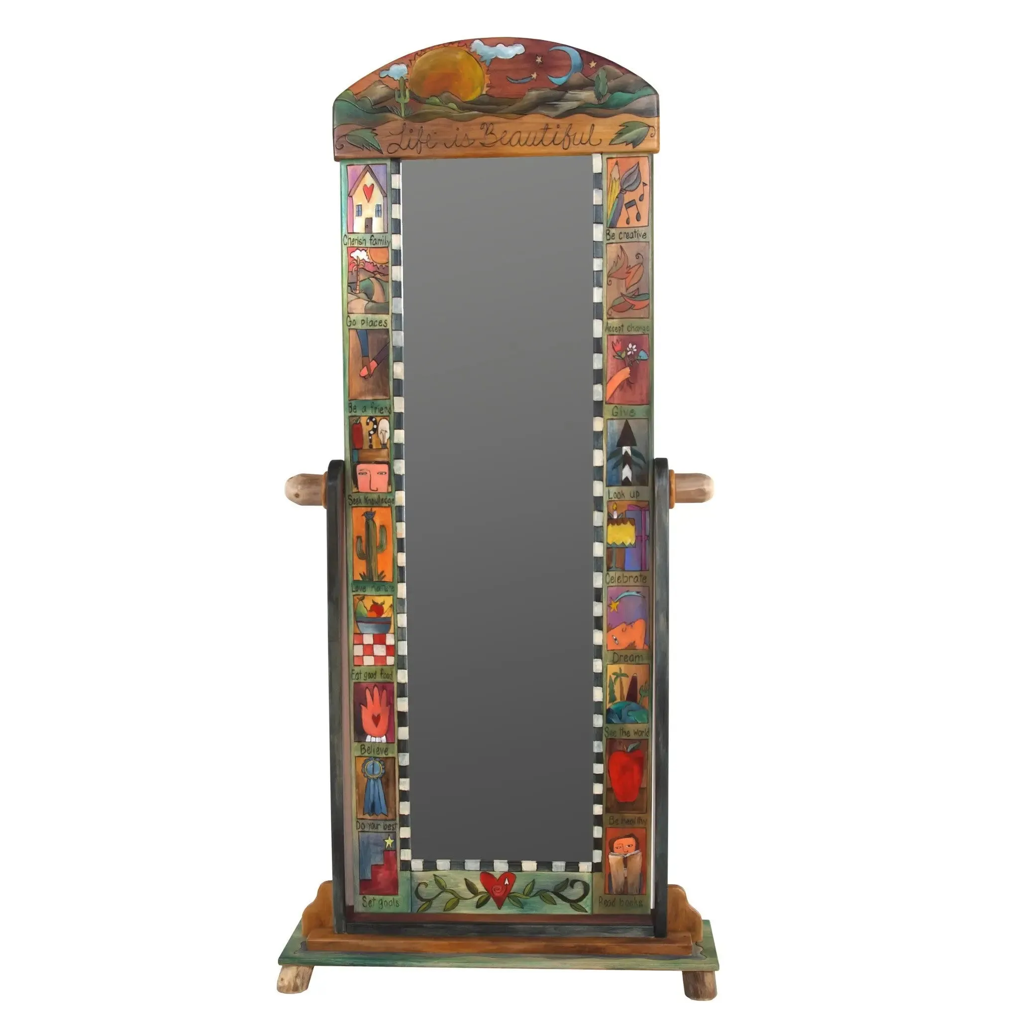 Round Top Wardrobe Mirror by Sticks MIR058-S33072